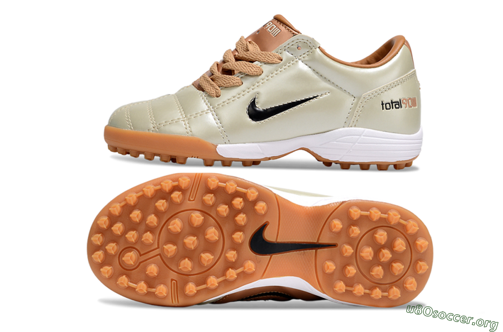 Nike Total 90 III TF Football Shoes - Gold/Black/White 1