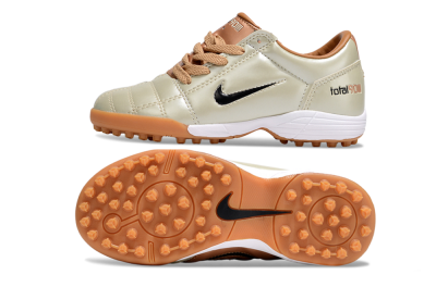 Nike Total 90 III TF Football Shoes - Gold/Black/White