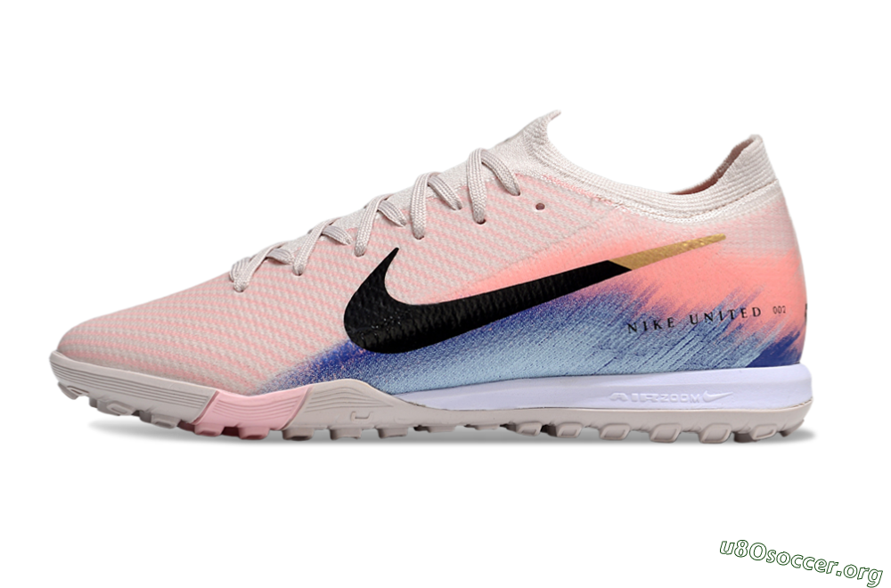 Nike Air Zoom Mercurial Vapor 16 Elite TF Football Shoes - Pink/Black/Gold 3