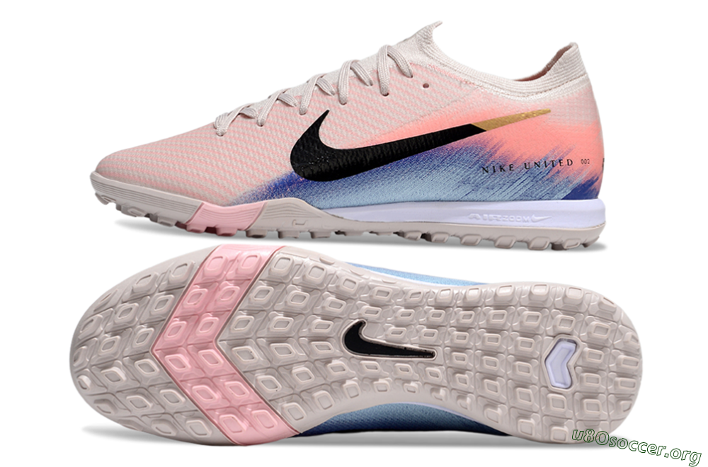 Nike Air Zoom Mercurial Vapor 16 Elite TF Football Shoes - Pink/Black/Gold 1