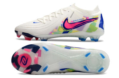 Nike Phantom GX 2 Elite FG Football Boots - White/Pink/Blue
