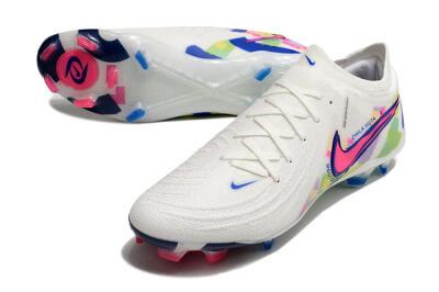 Nike Phantom GX 2 Elite FG Football Boots - White/Pink/Blue
