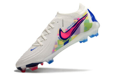 Nike Phantom GX 2 Elite FG Football Boots - White/Pink/Blue