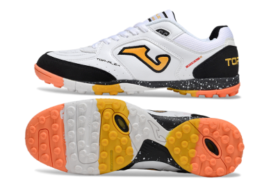 Joma Top Flex TF Football Shoes - White/Yellow/Black