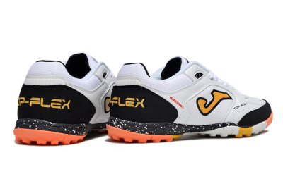 Joma Top Flex TF Football Shoes - White/Yellow/Black