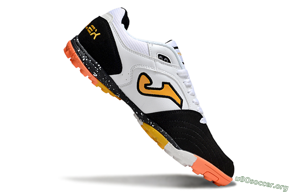 Joma Top Flex TF Football Shoes - White/Yellow/Black 5