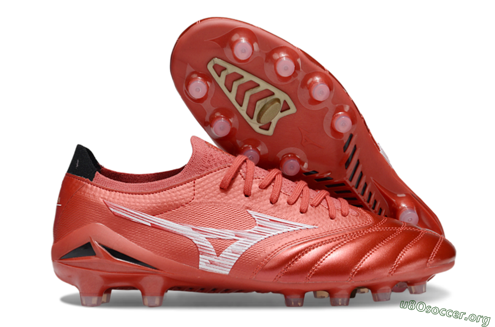 Mizuno Morelia Neo 4 FG Football Boots - Red/White/Black 2