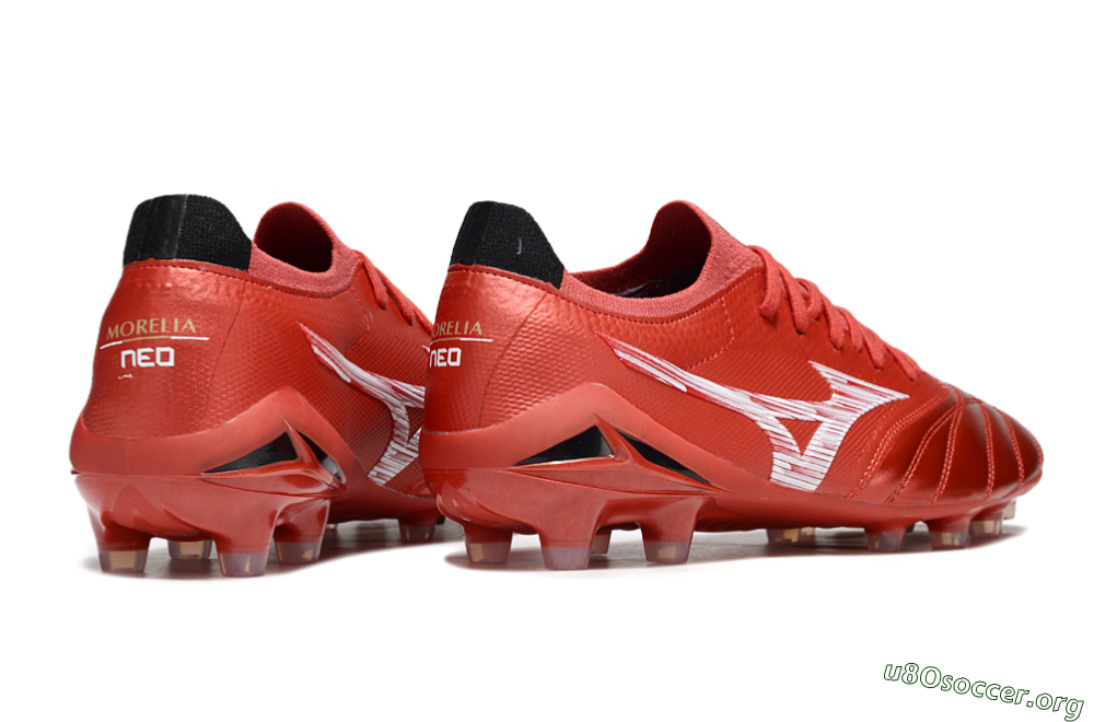 Mizuno Morelia Neo 4 FG Football Boots - Red/White/Black 6