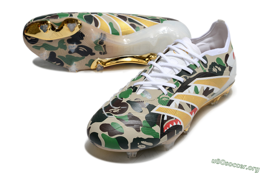 Adidas Predator 25 Elite FG Football Boots - Camo/White/Gold 0