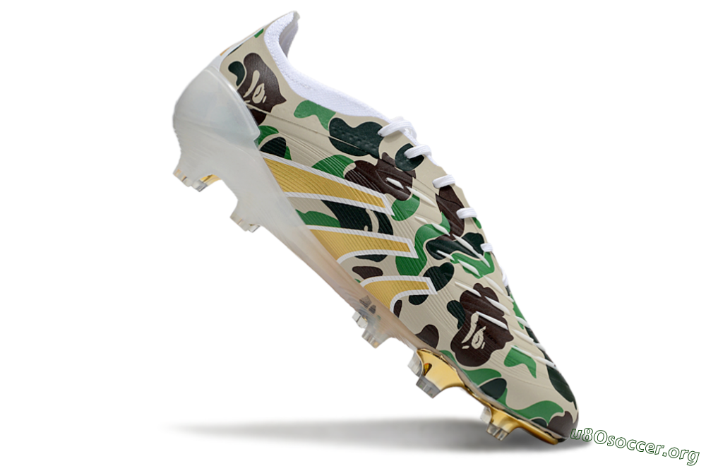 Adidas Predator 25 Elite FG Football Boots - Camo/White/Gold 4
