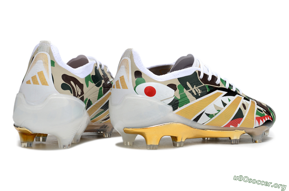 Adidas Predator 25 Elite FG Football Boots - Camo/White/Gold 6
