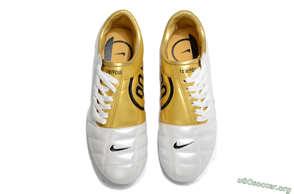 Nike Air Zoom Total 90 III FG Football Boots - White/Black/Gold 4