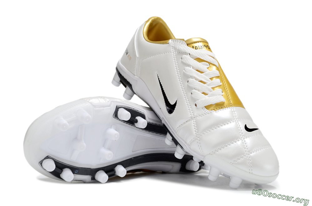 Nike Air Zoom Total 90 III FG Football Boots - White/Black/Gold 0