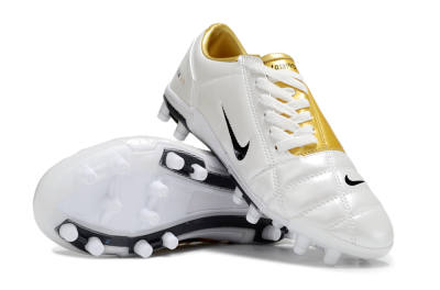 Nike Air Zoom Total 90 III FG Football Boots - White/Black/Gold