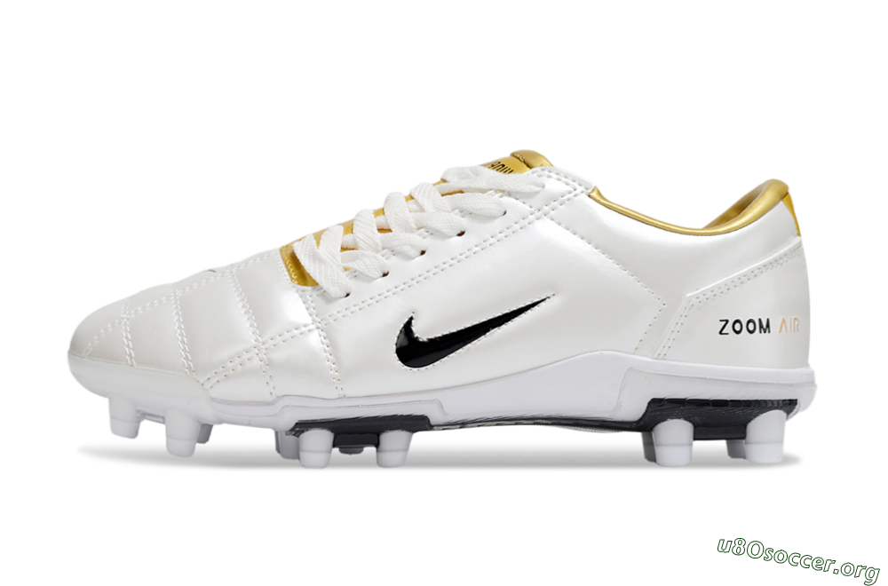 Nike Air Zoom Total 90 III FG Football Boots - White/Black/Gold 3