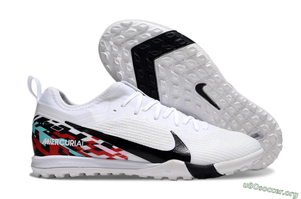 Nike Air Zoom Mercurial Vapor 16 Pro TF Football Shoes - White/Black/Red 2