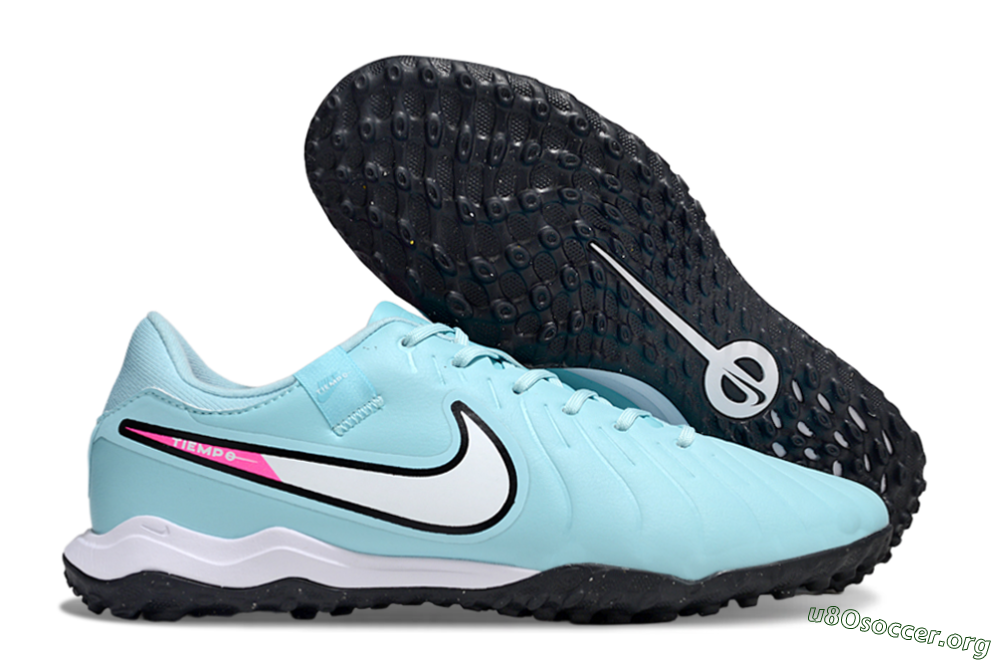 Nike Tiempo Legend 10 Academy TF Football Shoes - Jade/White/Pink 2