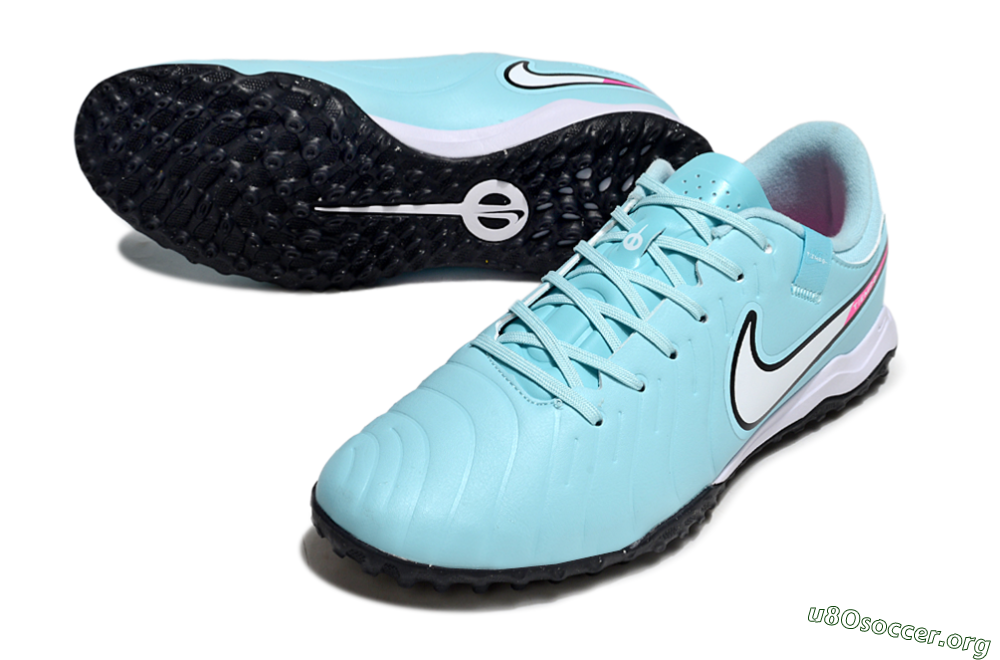 Nike Tiempo Legend 10 Academy TF Football Shoes - Jade/White/Pink 0