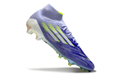 Adidas F50+ Elite Mid FG Football Boots - Blue/Silver/Yellow