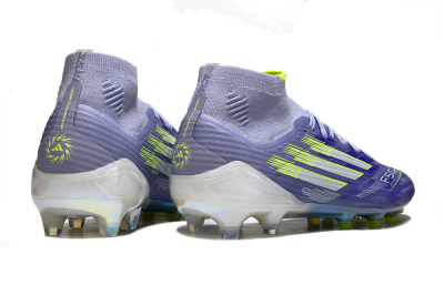 Adidas F50+ Elite Mid FG Football Boots - Blue/Silver/Yellow