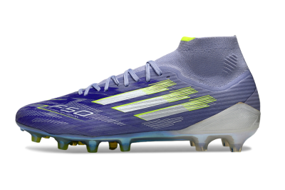 Adidas F50+ Elite Mid FG Football Boots - Blue/Silver/Yellow