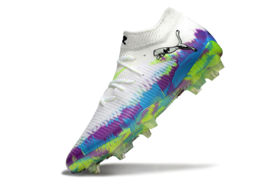 Puma Future 8 Ultimate FG Football Boots - White/Blue/Yellow