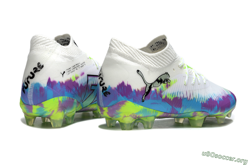 Puma Future 8 Ultimate FG Football Boots - White/Blue/Yellow 6