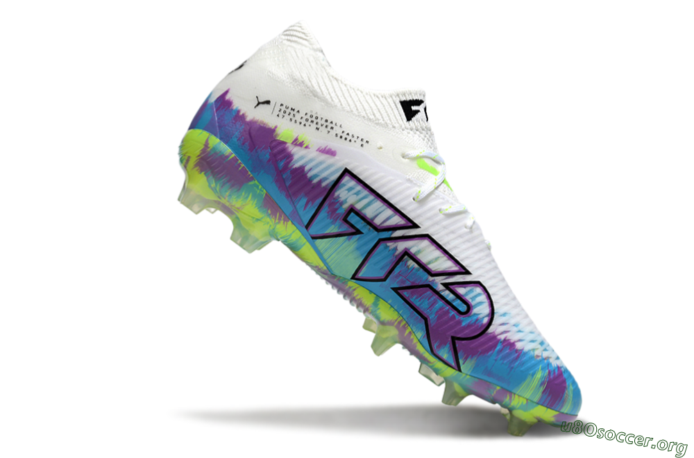 Puma Future 8 Ultimate FG Football Boots - White/Blue/Yellow 4