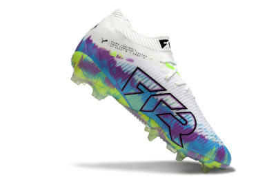 Puma Future 8 Ultimate FG Football Boots - White/Blue/Yellow