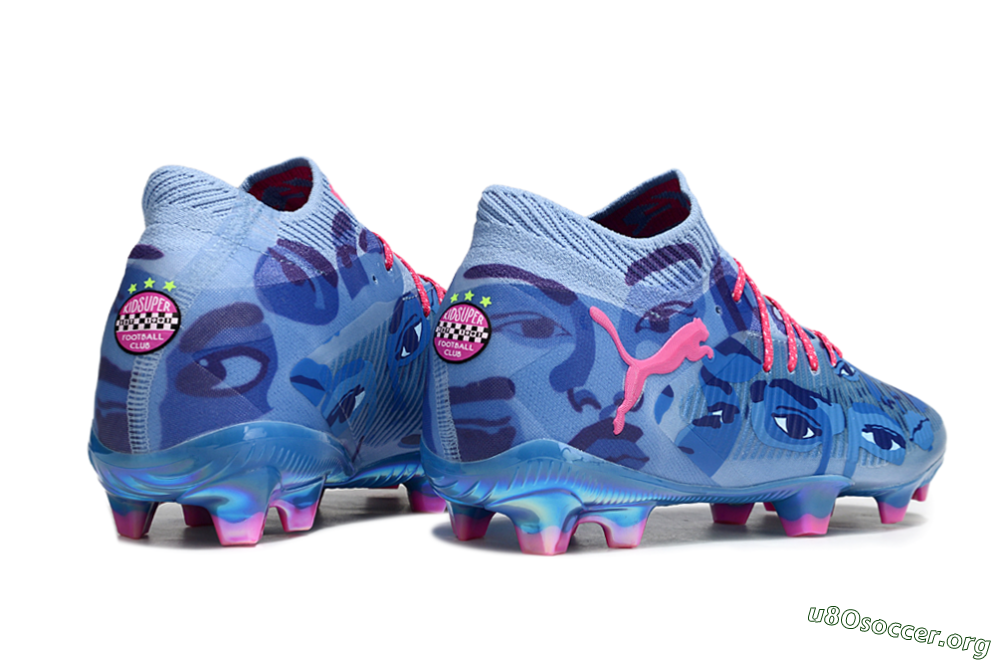 Puma Future 8 Ultimate FG Football Boots - Blue/Pink/Gold 6