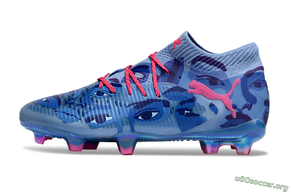 Puma Future 8 Ultimate FG Football Boots - Blue/Pink/Gold 3