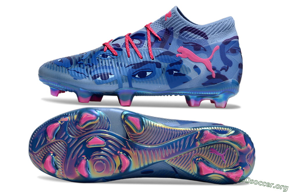 Puma Future 8 Ultimate FG Football Boots - Blue/Pink/Gold 1