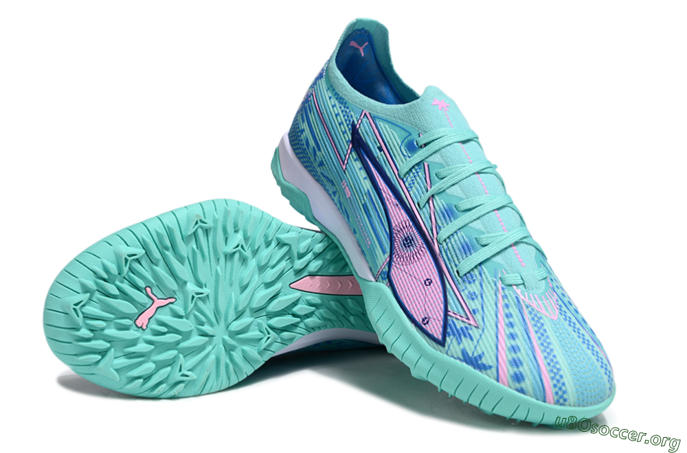 Puma Ultra Ultimate TF Football Shoes - Jade/Blue/Pink 0