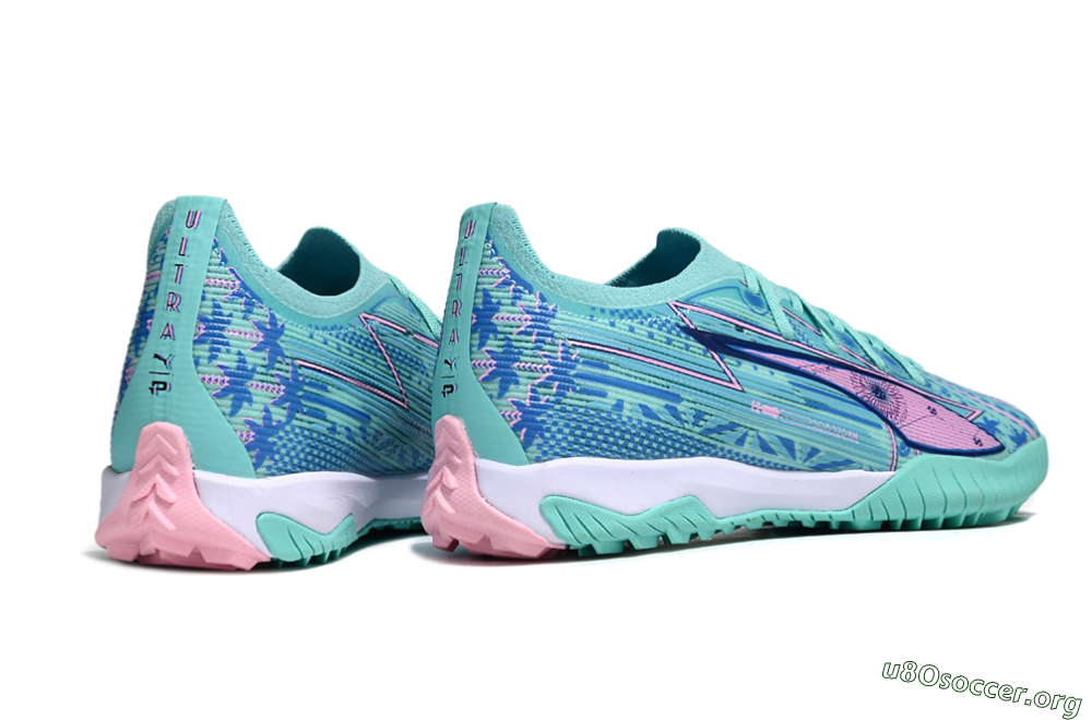 Puma Ultra Ultimate TF Football Shoes - Jade/Blue/Pink 6