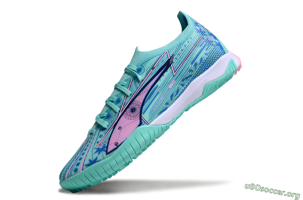 Puma Ultra Ultimate TF Football Shoes - Jade/Blue/Pink 5