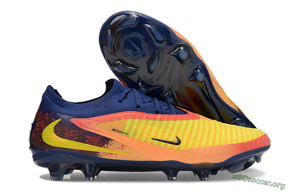Nike Phantom 6 Elite Low FG Football Boots - Yellow/Red/Blue/Gold 2