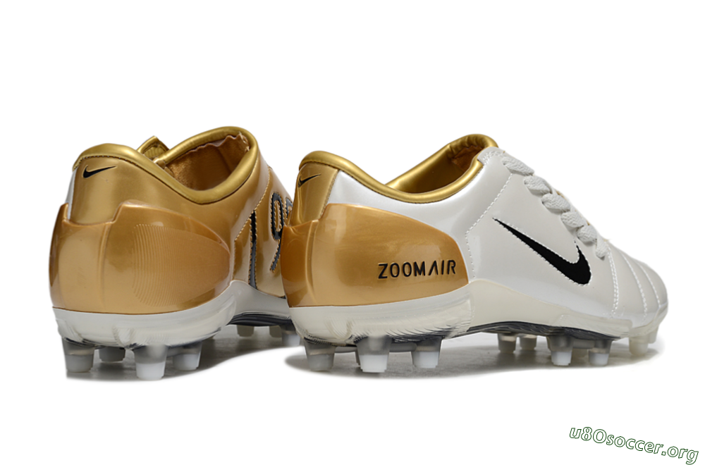 Nike Air Zoom Total 90 III FG Football Boots - White/Black/Gold 6