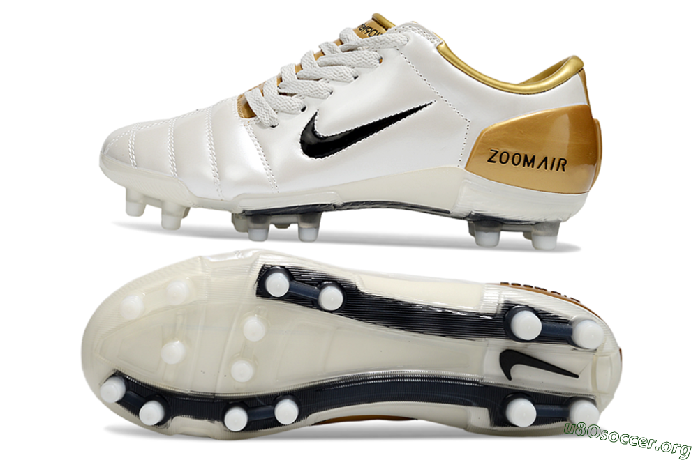 Nike Air Zoom Total 90 III FG Football Boots - White/Black/Gold 1