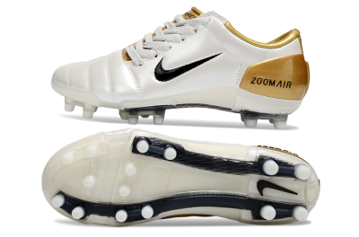 Nike Air Zoom Total 90 III FG Football Boots - White/Black/Gold