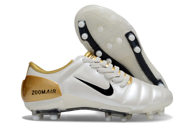 Nike Air Zoom Total 90 III FG Football Boots - White/Black/Gold