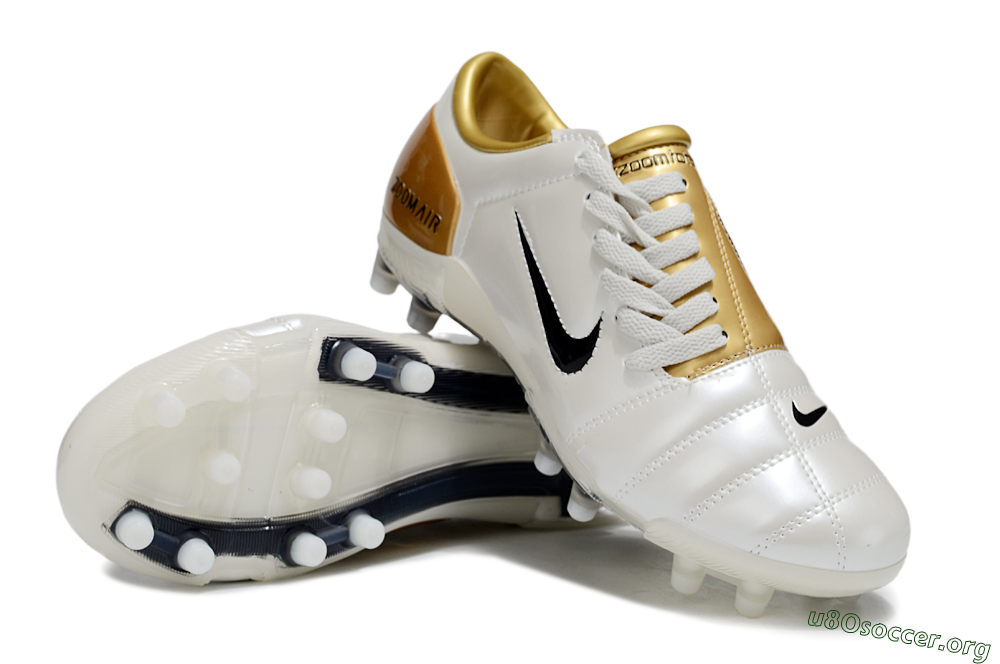 Nike Air Zoom Total 90 III FG Football Boots - White/Black/Gold 0
