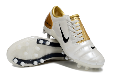Nike Air Zoom Total 90 III FG Football Boots - White/Black/Gold