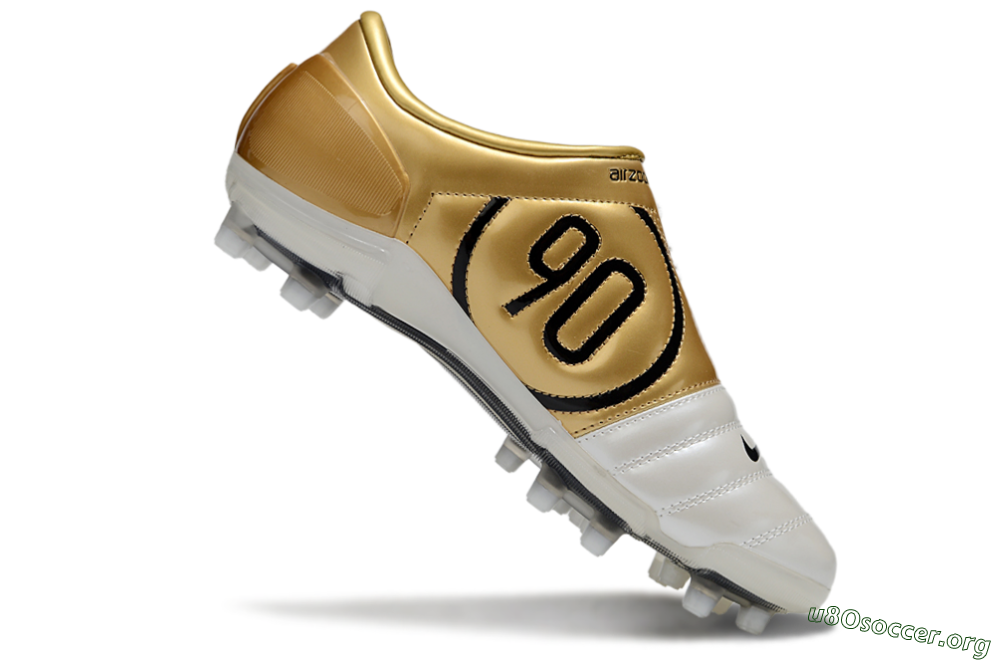Nike Air Zoom Total 90 III FG Football Boots - White/Black/Gold 4