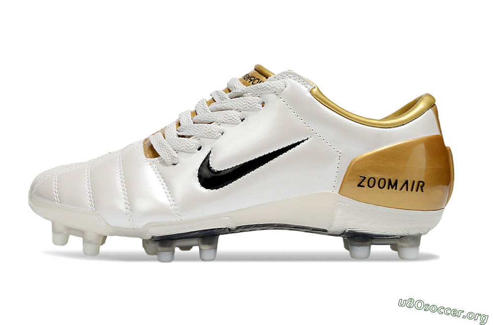 Nike Air Zoom Total 90 III FG Football Boots - White/Black/Gold 3