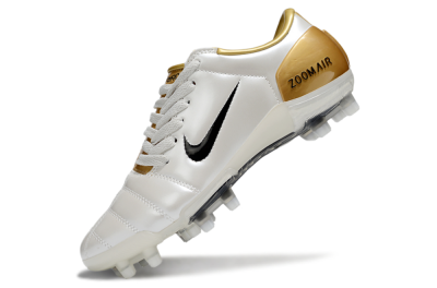 Nike Air Zoom Total 90 III FG Football Boots - White/Black/Gold