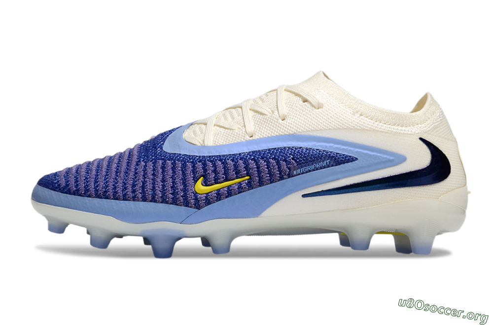 Nike Phantom 6 Elite Low FG Football Boots - Blue/White/Yellow 3