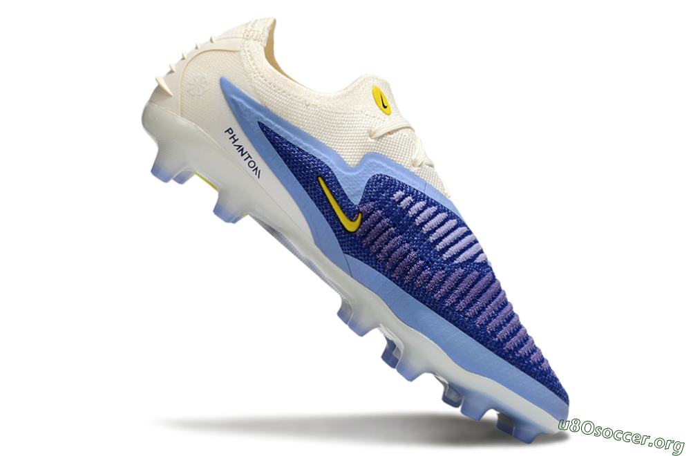 Nike Phantom 6 Elite Low FG Football Boots - Blue/White/Yellow 4