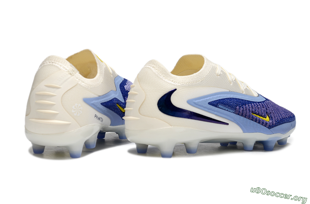 Nike Phantom 6 Elite Low FG Football Boots - Blue/White/Yellow 6