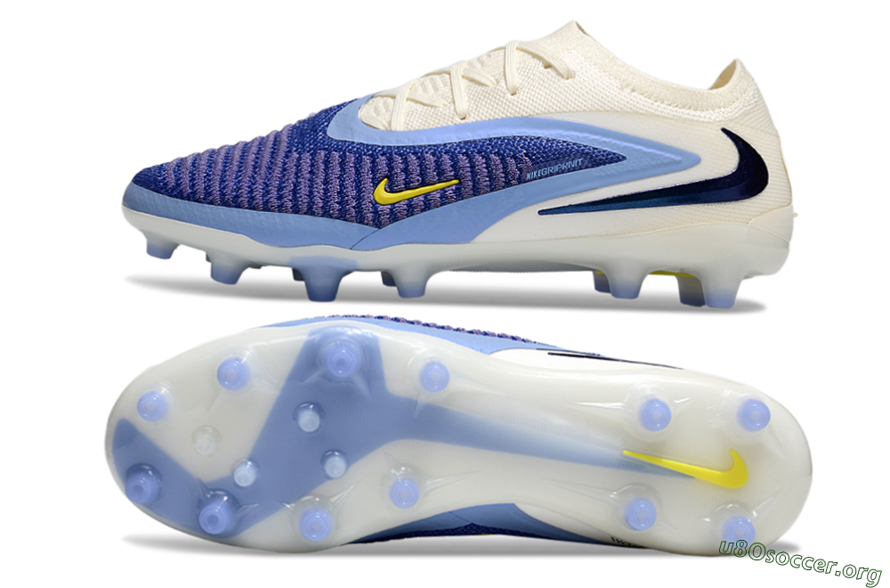 Nike Phantom 6 Elite Low FG Football Boots - Blue/White/Yellow 1