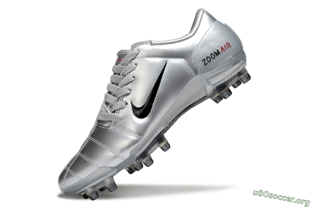 Nike Air Zoom Total 90 III FG Football Boots - Silver/Black/Red 5